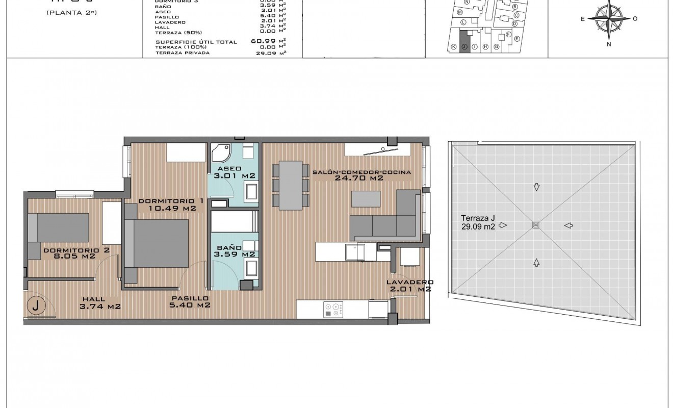 Nieuwbouw woningen - Penthouse - Algorfa - Pueblo