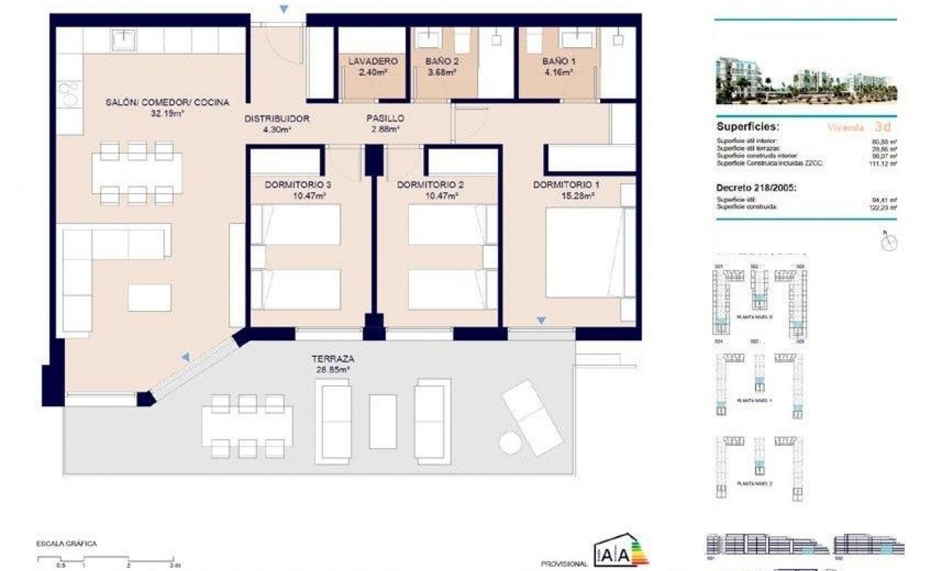 Nieuwbouw woningen - Appartement - Almerimar - 1ª Linea De Playa