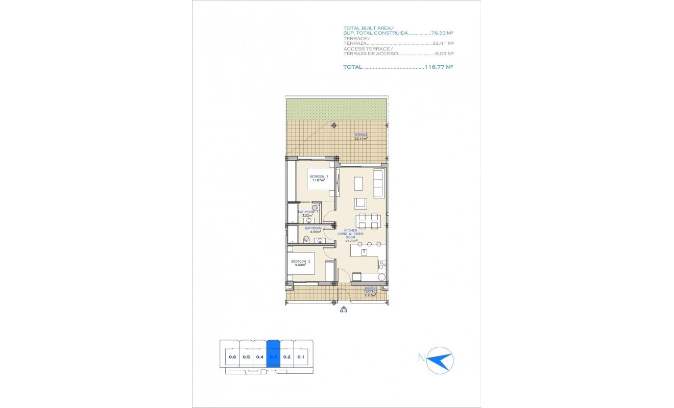 Nieuwbouw woningen - Appartement - Los Alcázares - Serena Golf