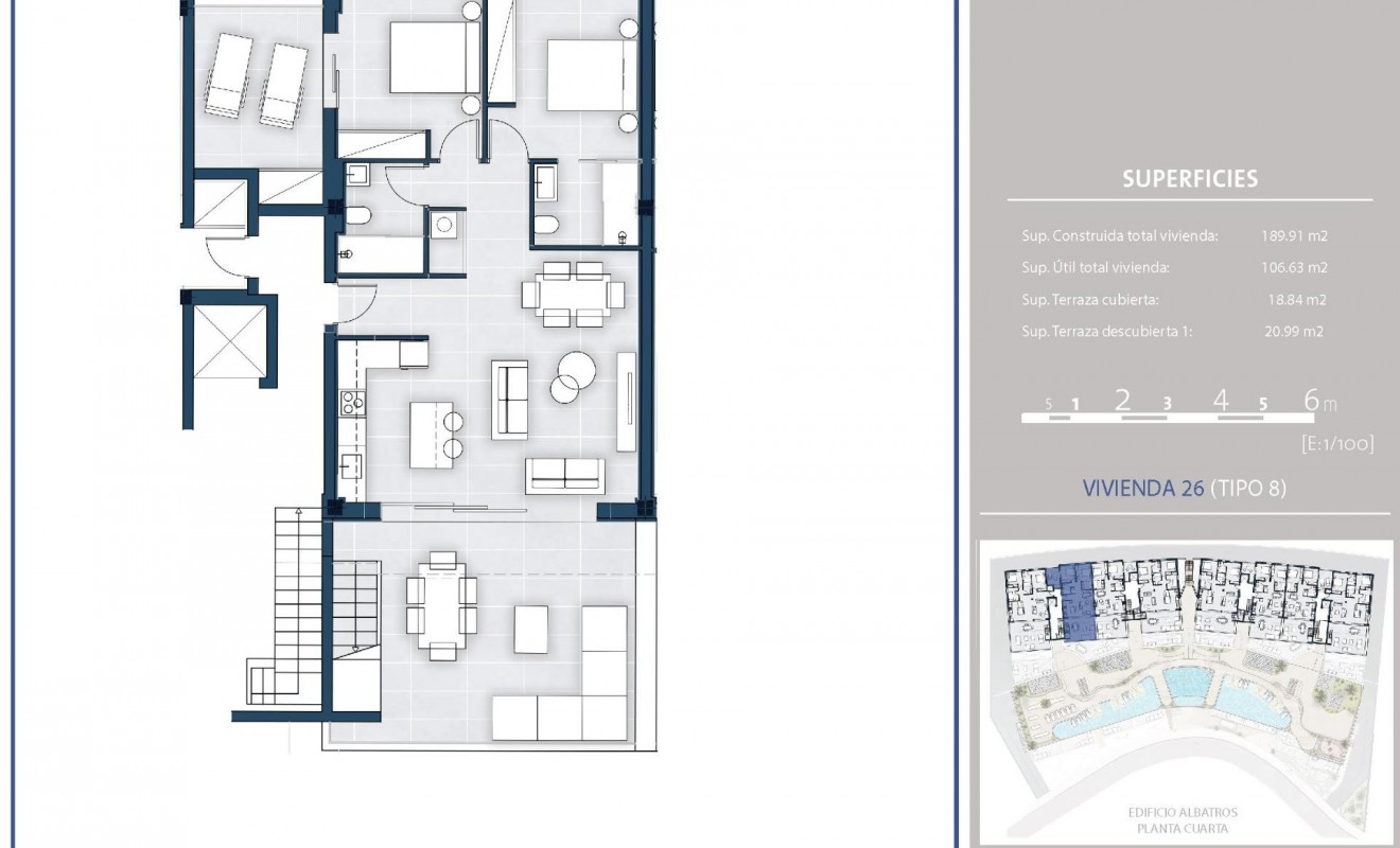 Nieuwbouw woningen - Penthouse - Arenal d´en Castell - pueblo