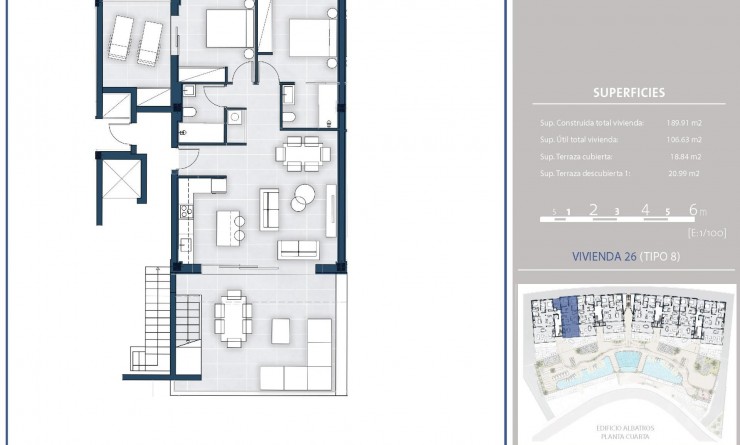 Nieuwbouw woningen - Penthouse - Arenal d´en Castell - pueblo