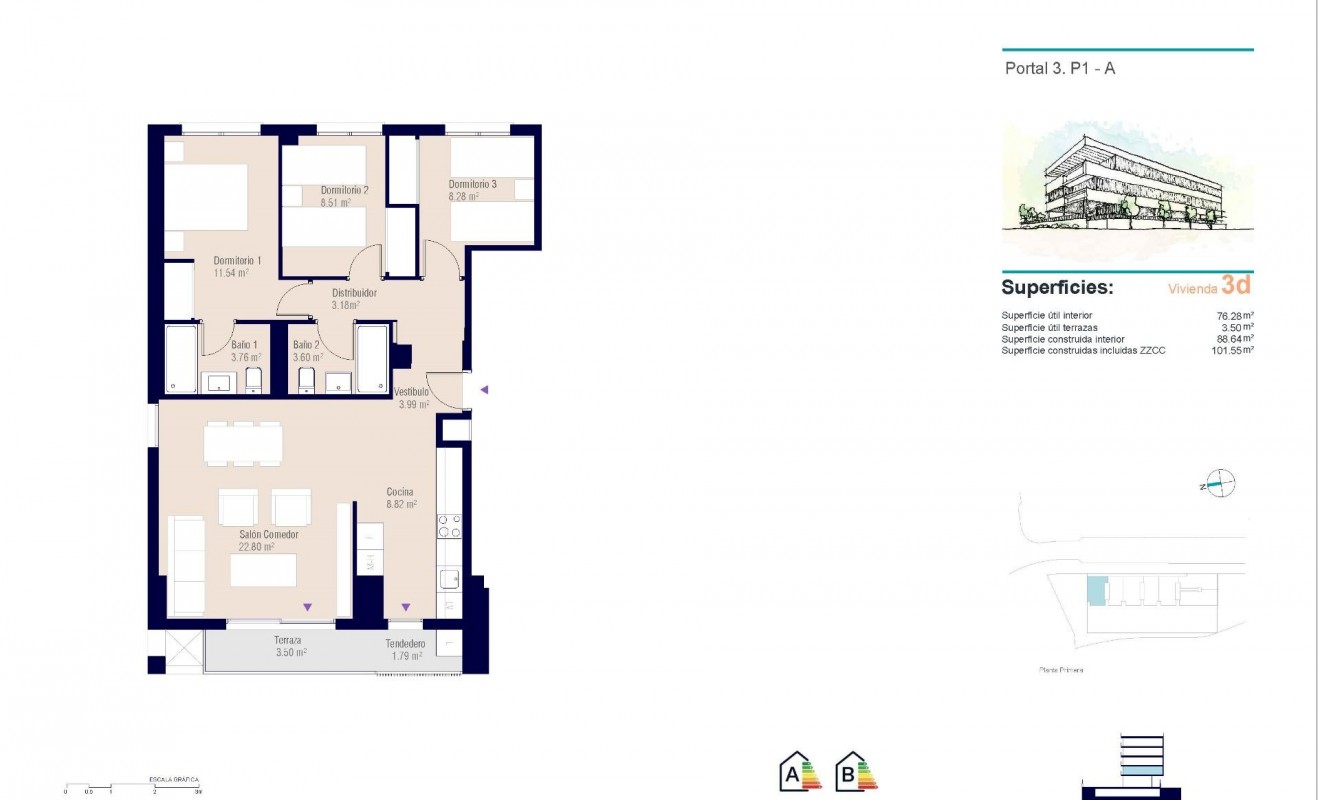 Nieuwbouw woningen - Appartement - Alicante - Pau Ii