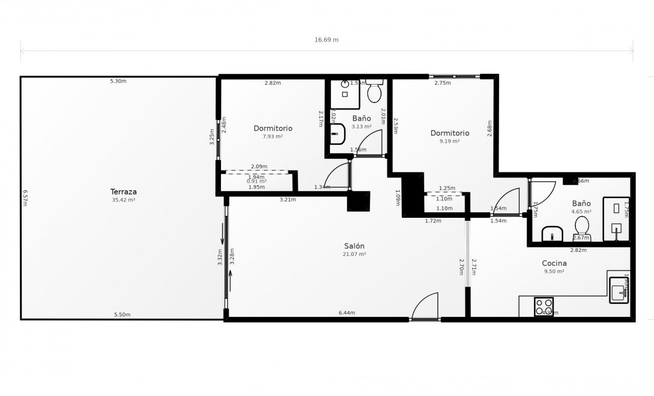 Location longue durée - Appartement - Orihuela Costa - Villamartín