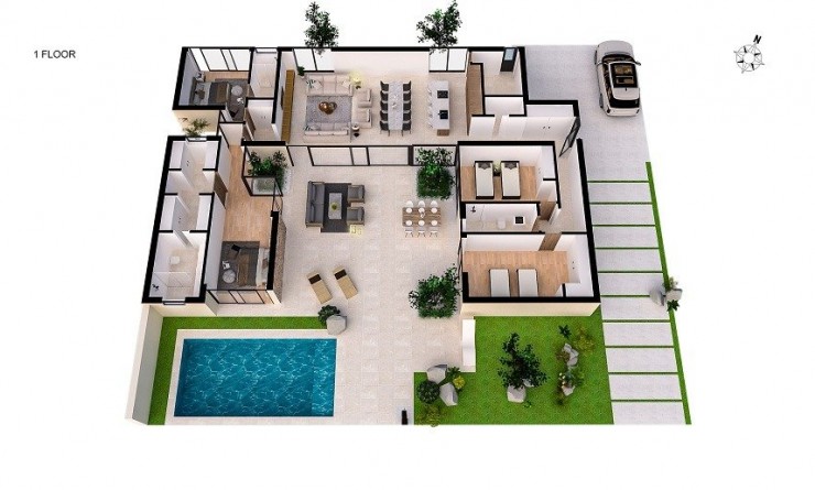 New Build - Villa - BAÑOS Y MENDIGO - Altaona Golf