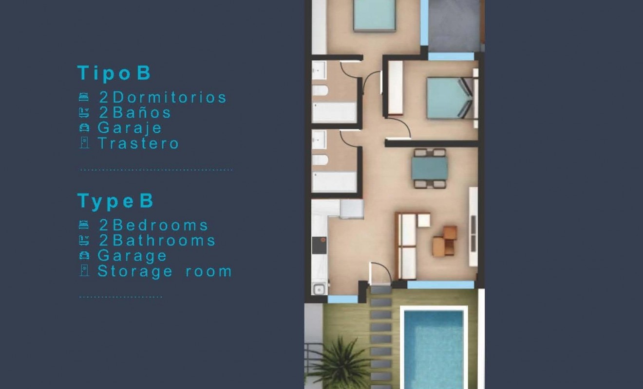 Nieuwbouw woningen - Ground Floor Bungalow - San Pedro del Pinatar - Los Pinos