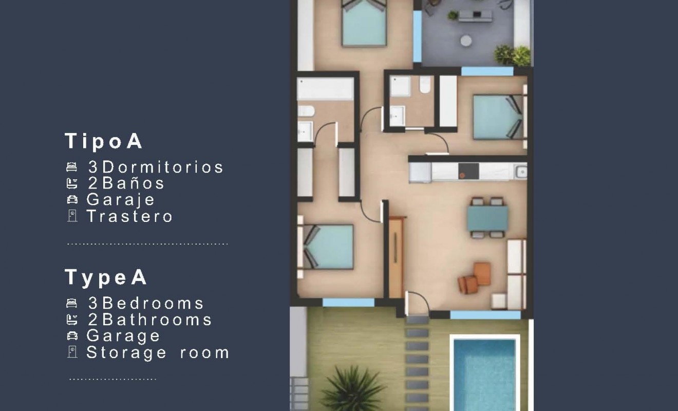 Nieuwbouw woningen - Ground Floor Bungalow - San Pedro del Pinatar - Los Pinos