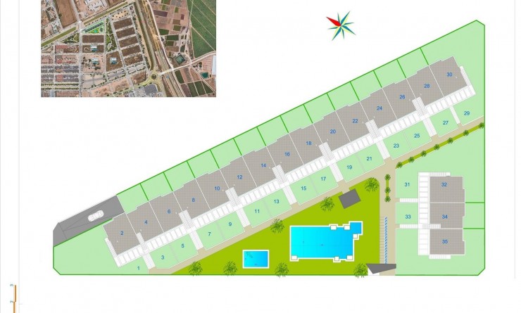 Nieuwbouw woningen - Bungalow - Pilar de la Horadada - pueblo