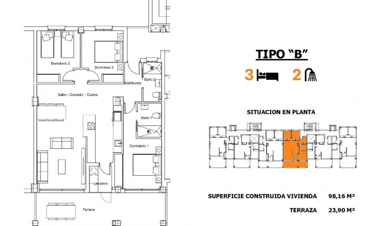 Nieuwbouw woningen - Appartement - San Miguel de Salinas - Pueblo