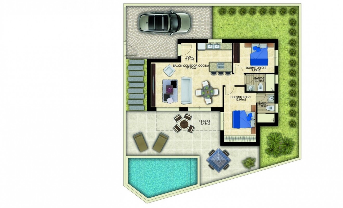 Nieuwbouw woningen - Villa - Benijofar - Polideportivo