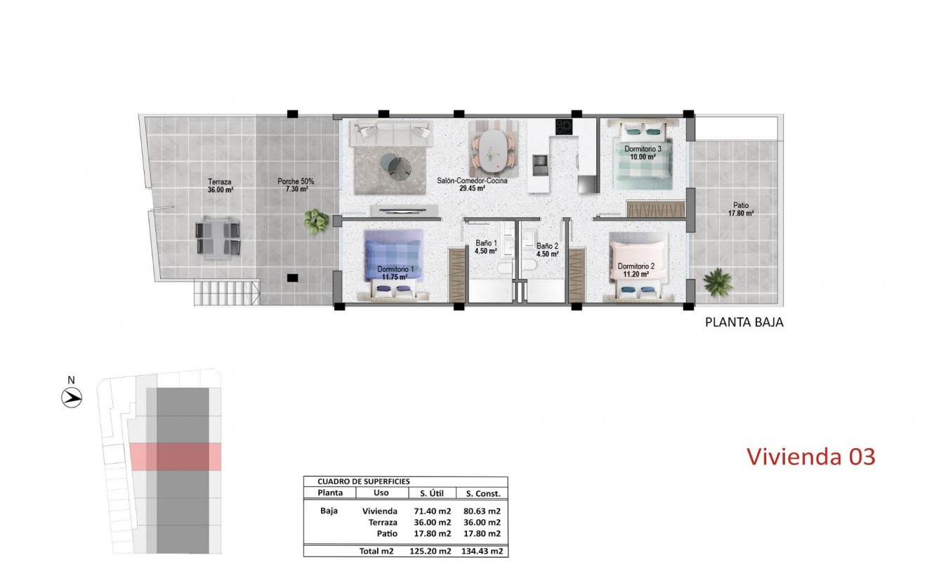 Nieuwbouw woningen - Bungalow - Pilar de la Horadada - pueblo