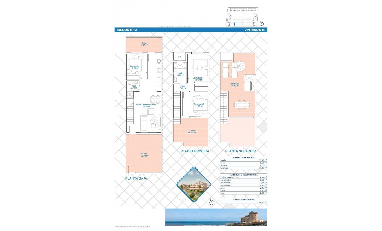 Nieuwbouw woningen - Town House - Pilar de la Horadada - Lo Monte