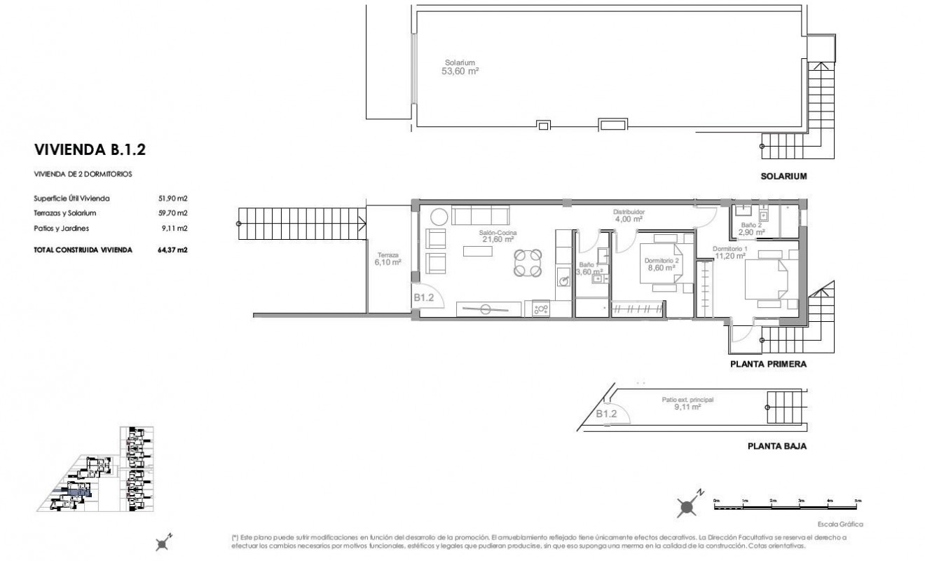 New Build - Top Floor Bungalow - Puerto de mazarron - Playa Negra