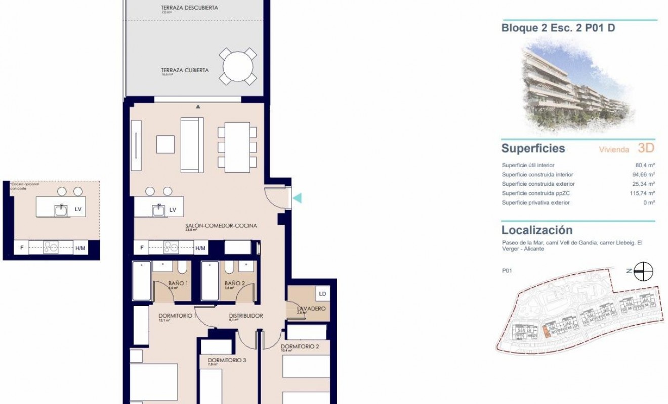Nieuwbouw woningen - Appartement - Denia - Playa de La Almadraba