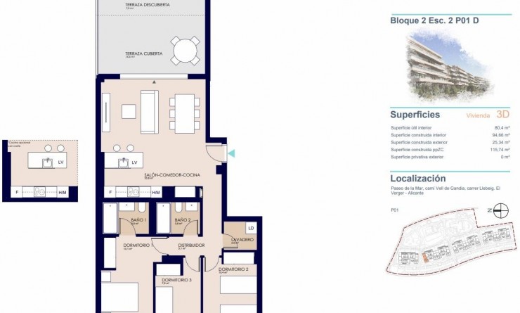 Nieuwbouw woningen - Appartement - Denia - Playa de La Almadraba