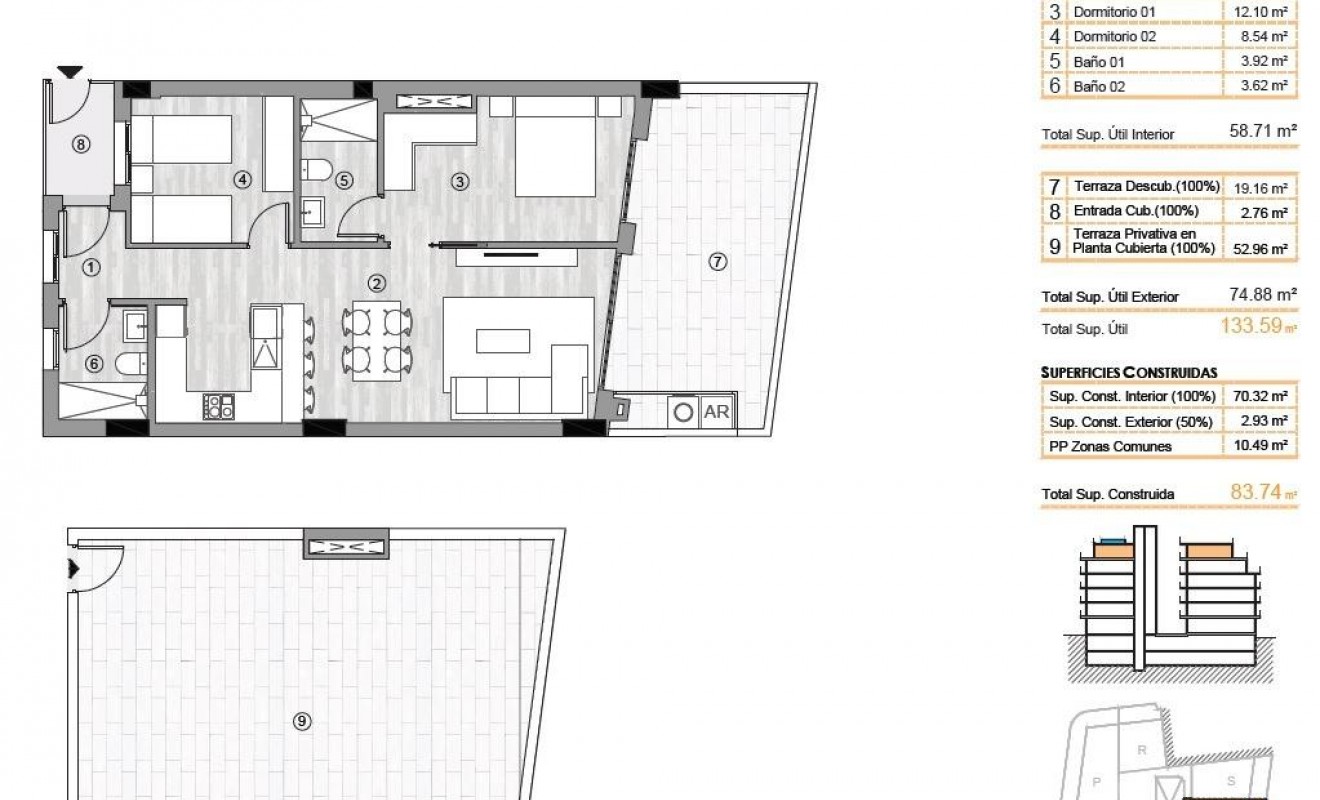 Nieuwbouw woningen - Penthouse - Torrevieja - Centro