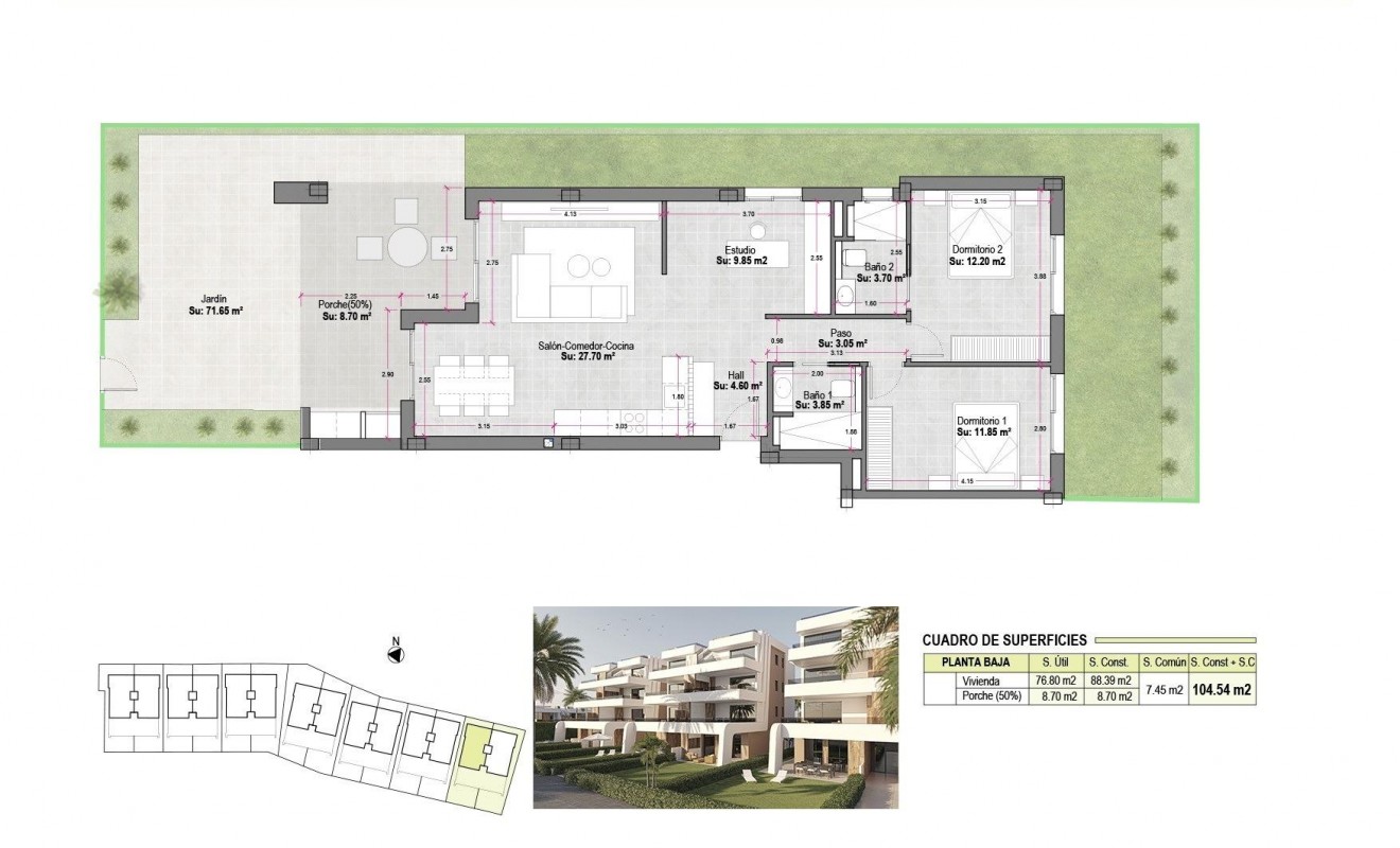 Nieuwbouw woningen - Appartement - Alhama de Murcia - Condado de Alhama