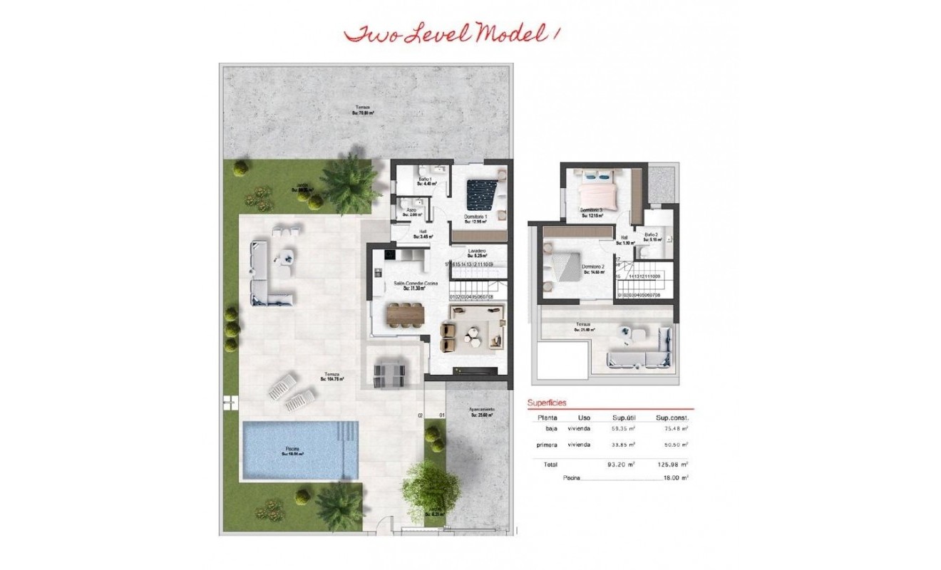 Nieuwbouw woningen - Villa - BAÑOS Y MENDIGO - Altaona Golf
