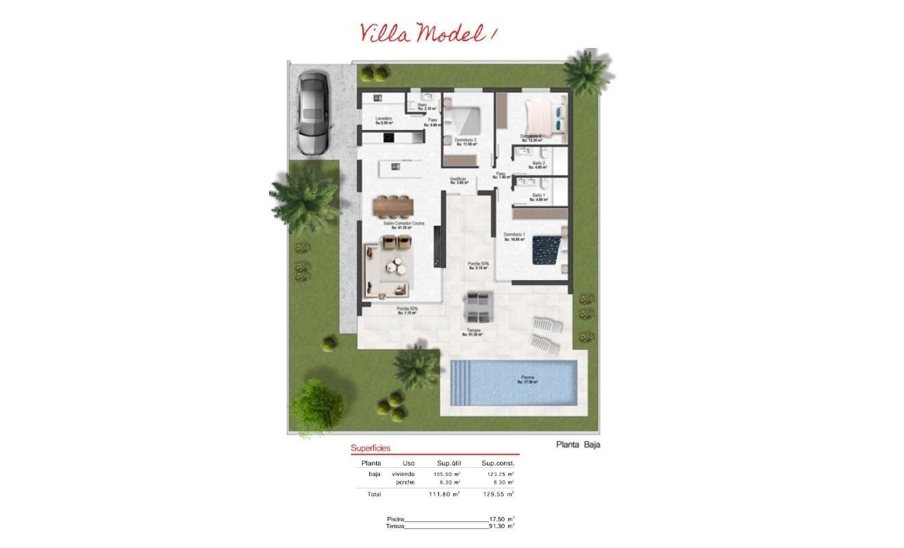 Nieuwbouw woningen - Villa - BAÑOS Y MENDIGO - Altaona Golf