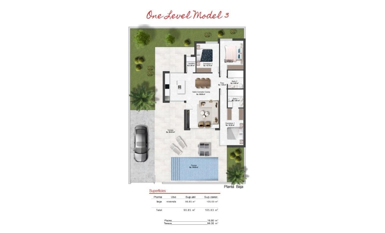 Nieuwbouw woningen - Villa - BAÑOS Y MENDIGO - Altaona Golf