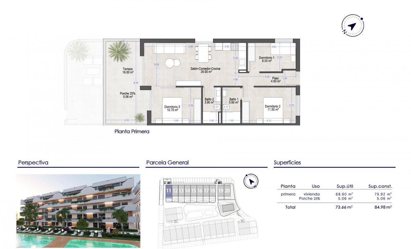 Nieuwbouw woningen - Appartement - San Javier - Santiago de la Ribera