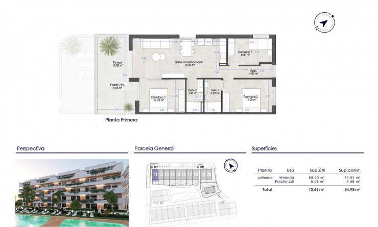Nieuwbouw woningen - Appartement - San Javier - Santiago de la Ribera