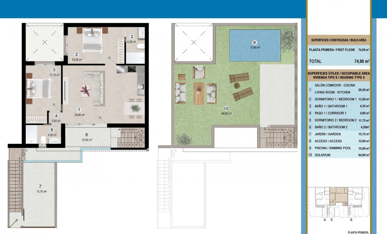 Nieuwbouw woningen - Bungalow - San Pedro del Pinatar - Lo pagan