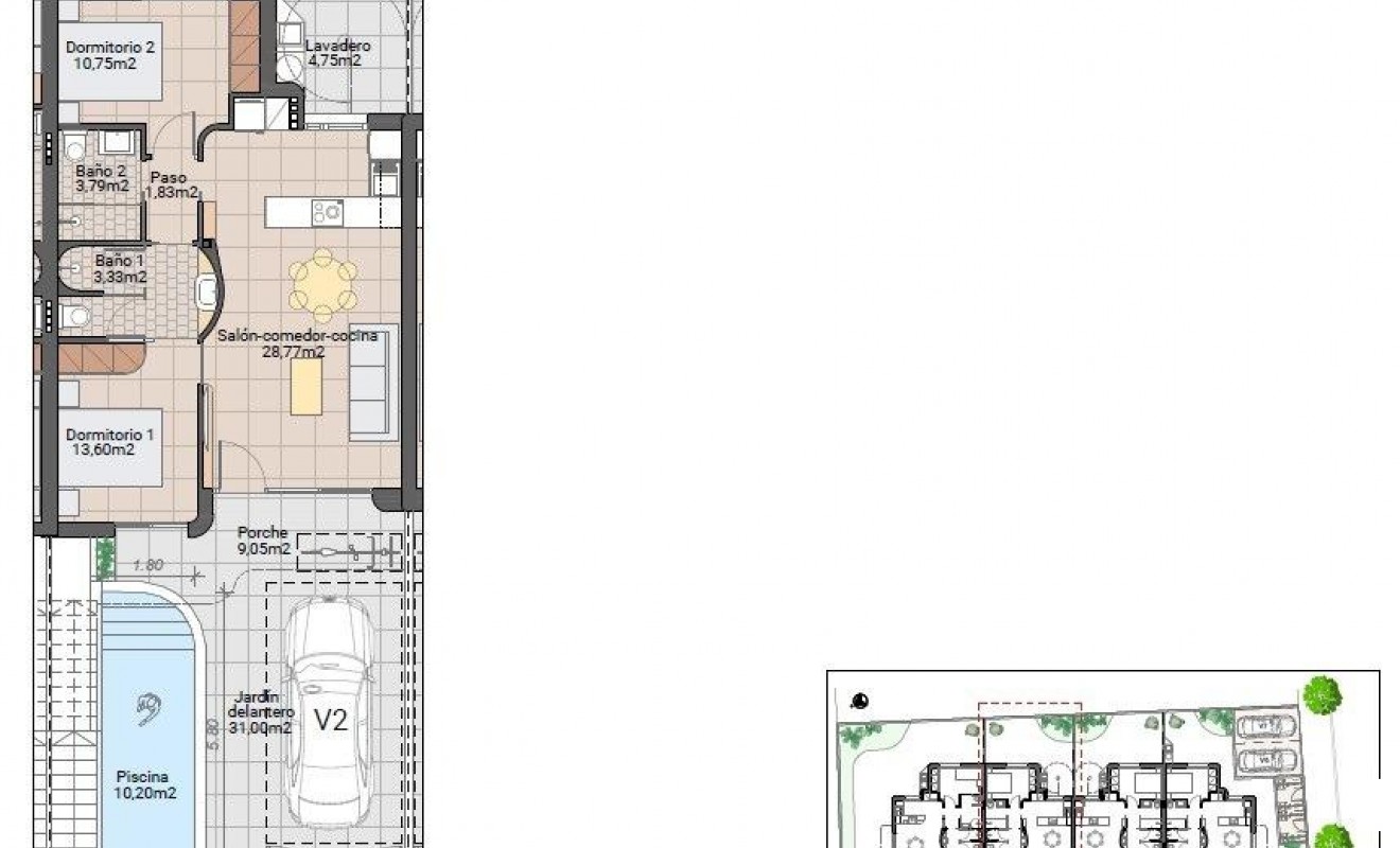 Nieuwbouw woningen - Bungalow - Pilar de la Horadada - pueblo