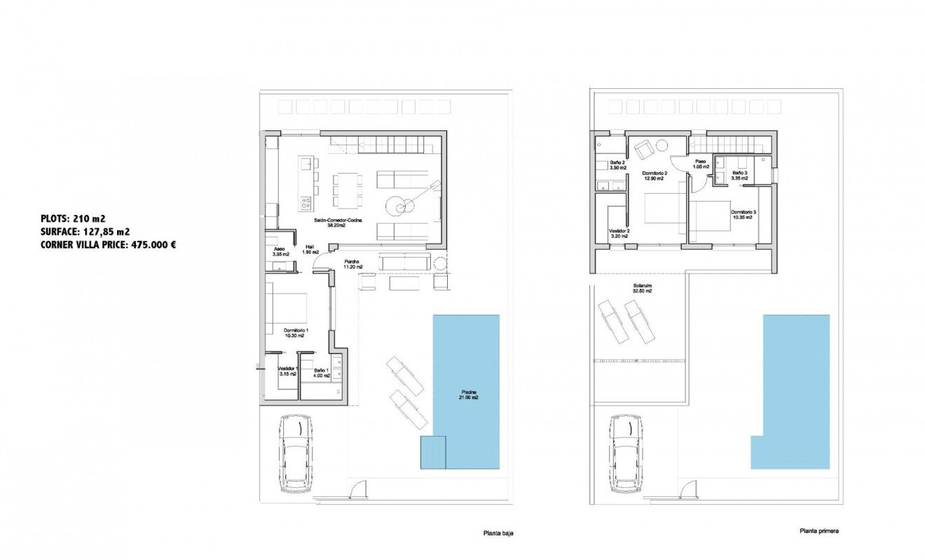 Nieuwbouw woningen - Villa - San Javier - Parque de los leones