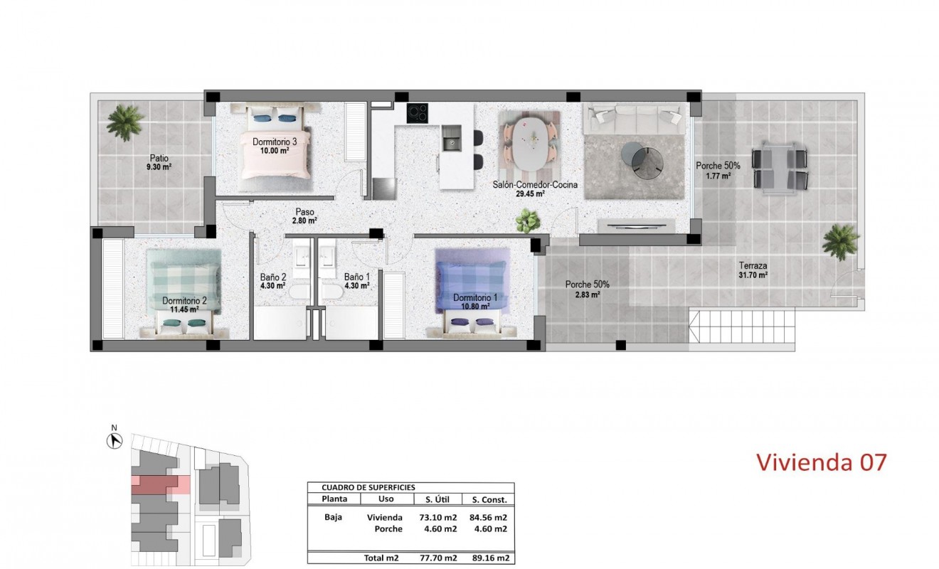 New Build - Bungalow - Pilar de la Horadada - pueblo