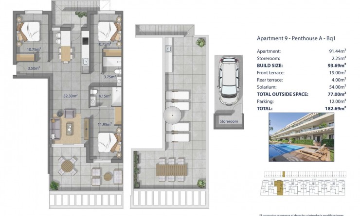 Nieuwbouw woningen - Penthouse - Los Alcázares - Los Narejos