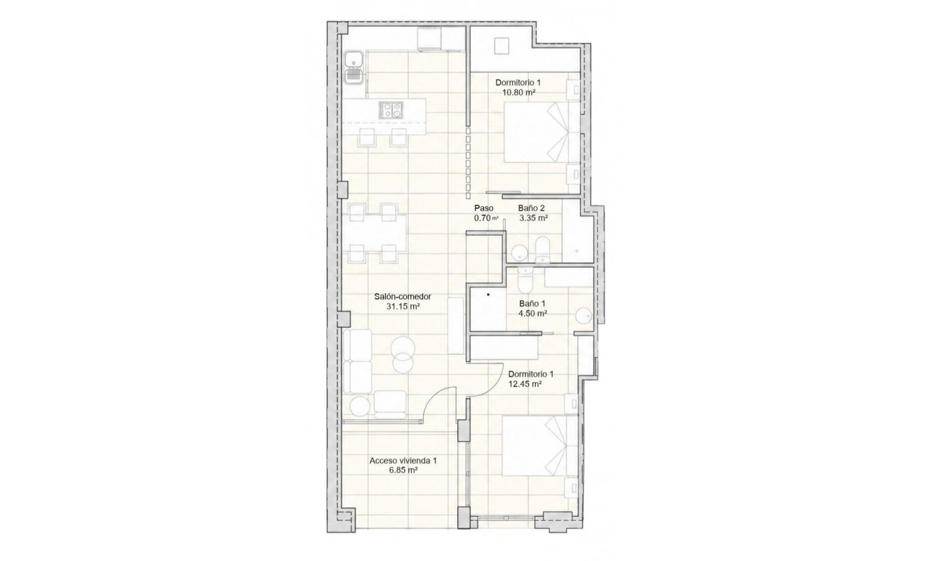 Nieuwbouw woningen - Appartement - San Javier - pueblo